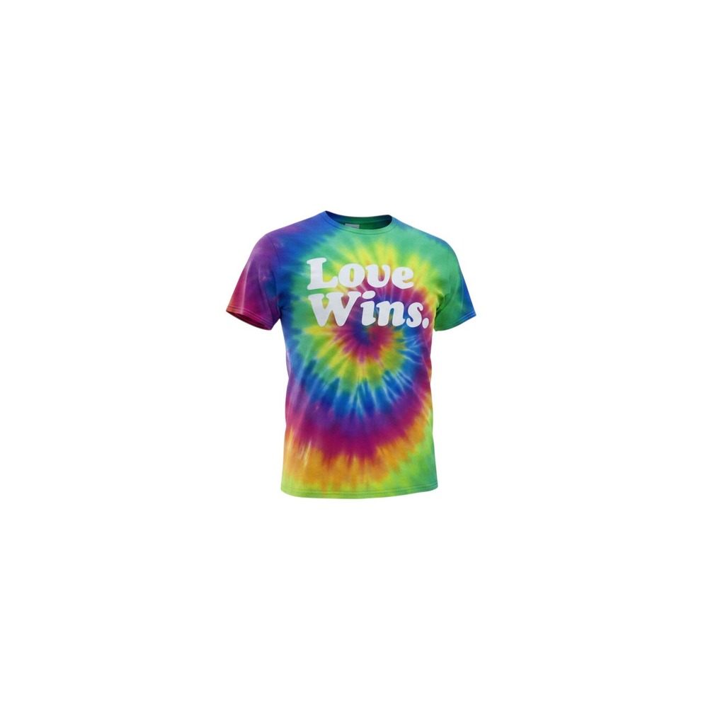 rue21 Hybrid T-Shirt Mens M Rainbow NWT Love Wins Tie Dye Graphic Tee